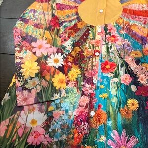 Vibrant Floral Women's Blouse